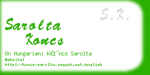 sarolta koncs business card